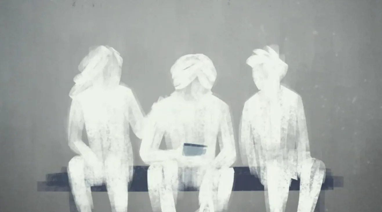 Background for Homepage hero showing three children looking at a mobile phone